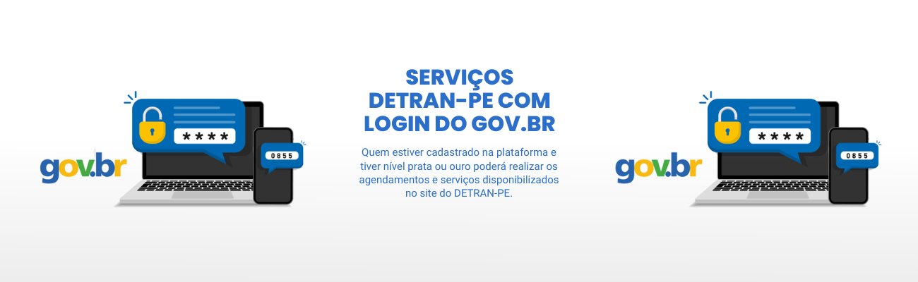 Login com conta GOV.BR para serviços do DETRAN-PE