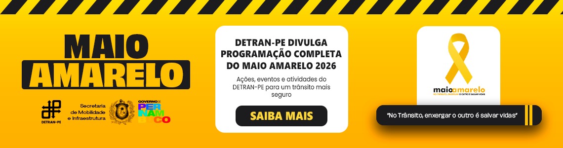 Maio Amarelo 2026 DETRAN-PE