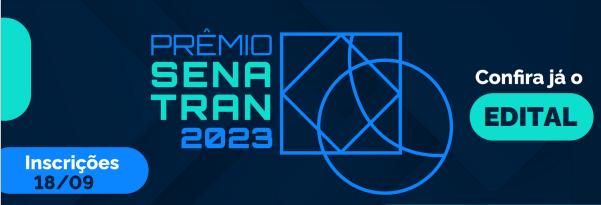 Banner com imagem referente ao Prêmio Senatran 2023