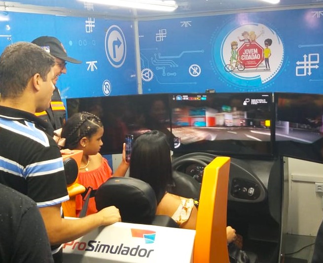 Uso do simulador de direção 